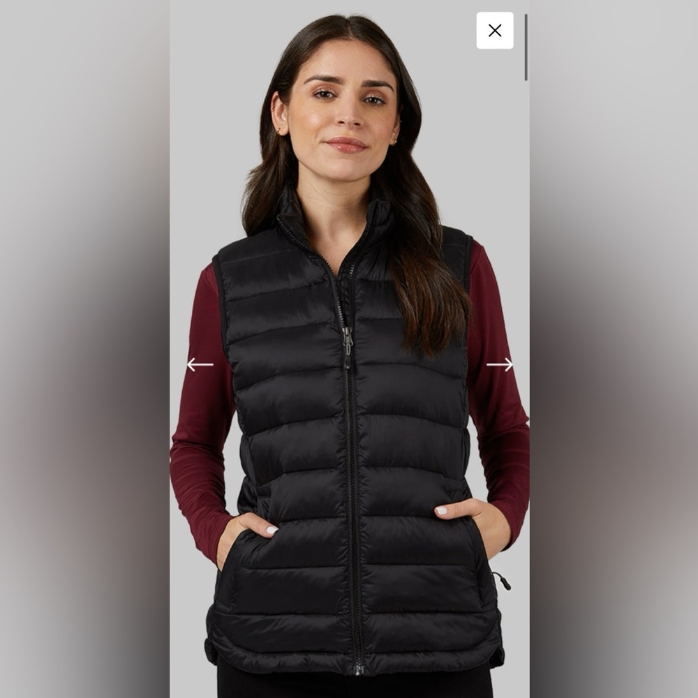 Black puffer vest